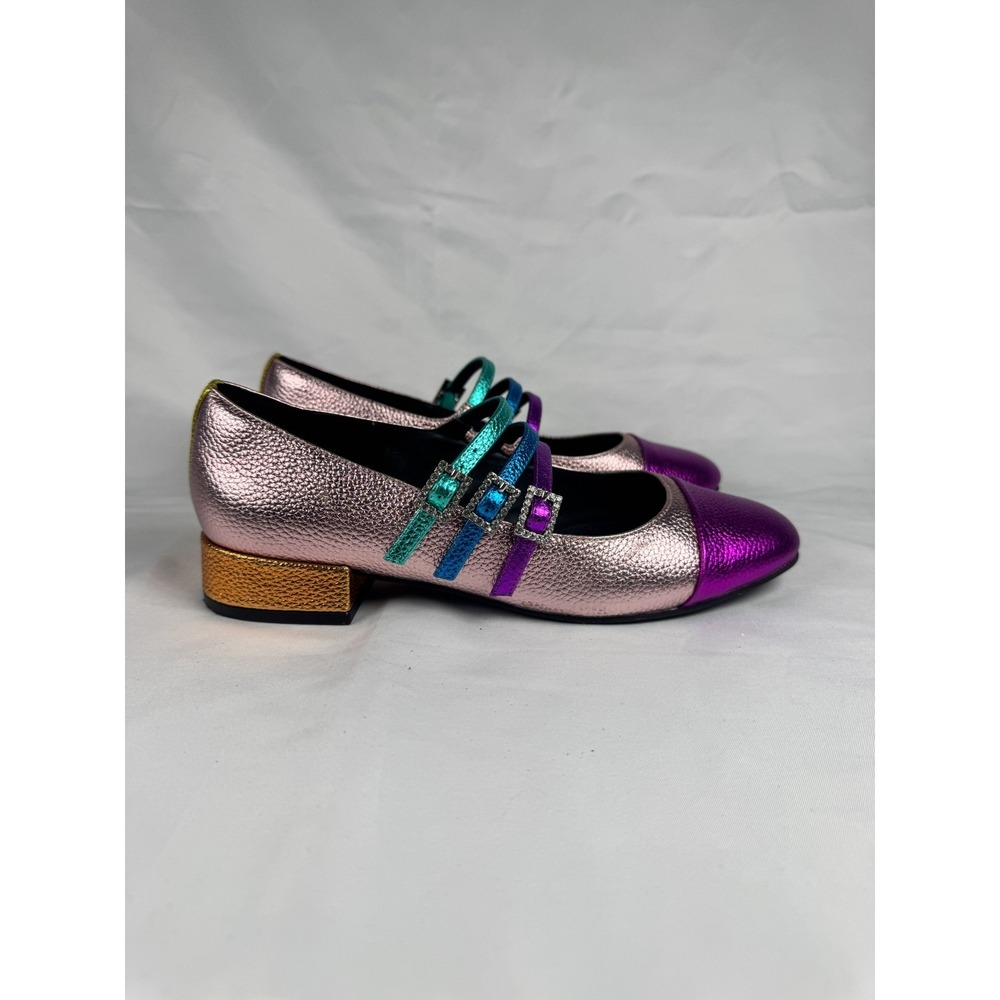 Kurt Geiger London Pierra Low Womens EU 36 US 6 Mary Jane Metallic Pink Shoes